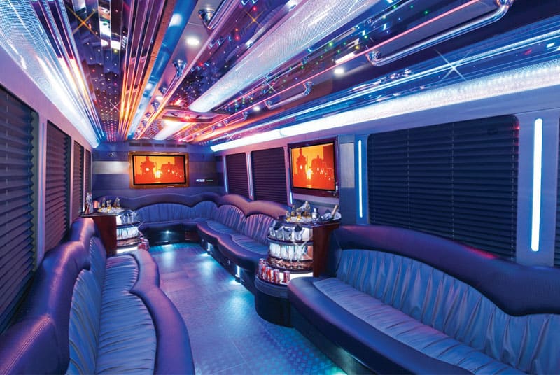 Council Bluffs 20 Passenger Party Bus Interior