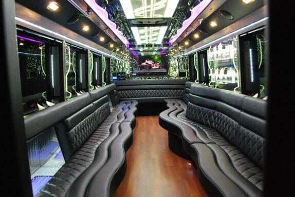 Council Bluffs 25 Passenger Limo bus Interior